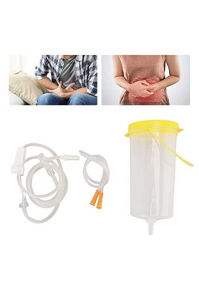 Kit de Sac de Lavement, Ensemble de Lavement Nettoyant pour Le Côlon Ensemble de Lavement au café Silicone Facile à Nettoyer 