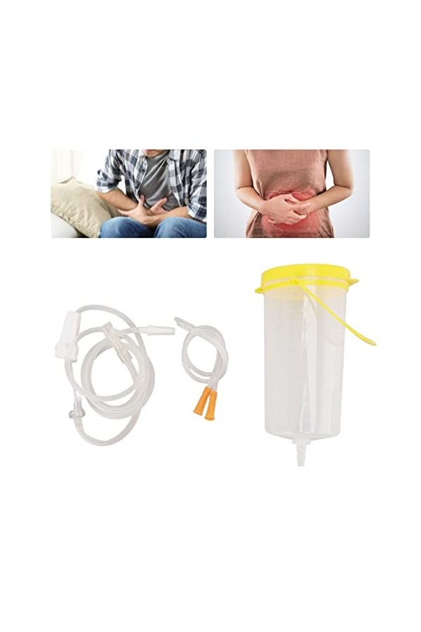 Kit de Sac de Lavement, Ensemble de Lavement Nettoyant pour Le Côlon Ensemble de Lavement au café Silicone Facile à Nettoyer 