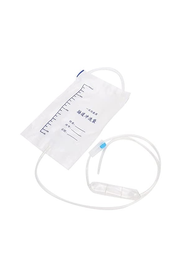 20pcs Sac de Lavement Jetable Lavage Intestinal Nettoyage Détox pour Hôpital Ménage un Usage Domestique Colon Kit Embout Débi