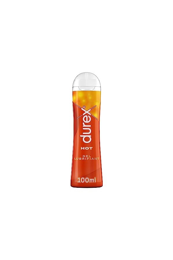 Durex Gel Lubrifiant Hot - Effet Chaleur - Lubrifiant à base deau - 100ml