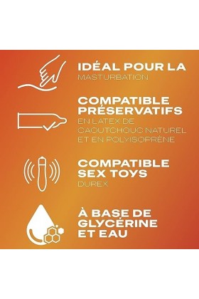 Durex Gel Lubrifiant Hot - Effet Chaleur - Lubrifiant à base deau - 100ml