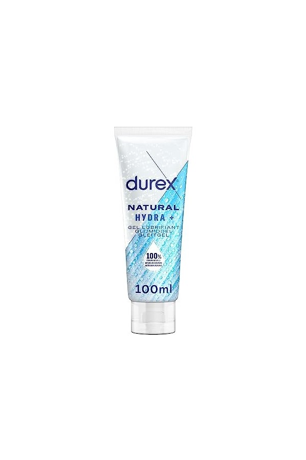 Durex - Gel Lubrifiant 100% dorigine Naturel - Hydratant à lAcide Hyaluronique - 100ml
