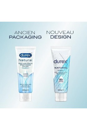 Durex - Gel Lubrifiant 100% dorigine Naturel - Hydratant à lAcide Hyaluronique - 100ml