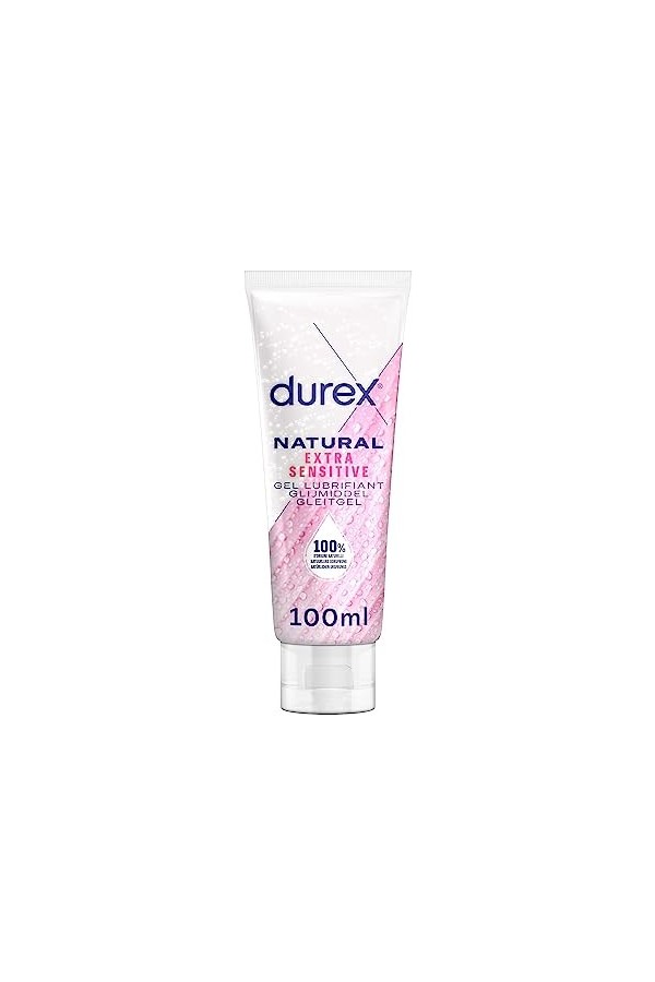 Durex - Gel Lubrifiant 100% dorigine Naturel – Extra Sensitive à lAloe Vera - 100ml