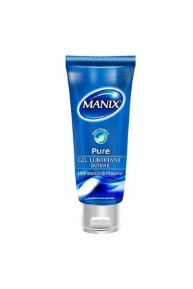 MANIX Pure Gel : Lubrifiant Intime 80mL à Base dEau / Compatible avec les Préservatifs / Idéal pour les Rapports Vaginaux 
