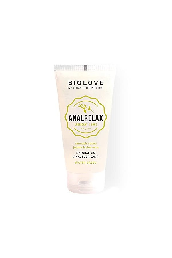 Biolove Anal Relax Gel Lubrifiant Anal à Base dEau avec jojoba, cannabis et aloe vera 100 ml 