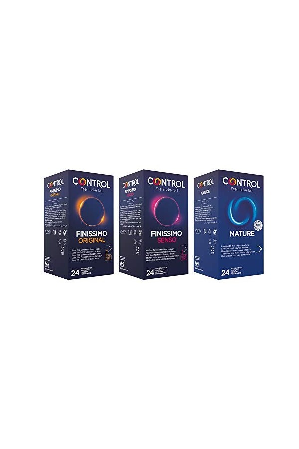 Control Feeling Mix Coffret de préservatifs classiques et fins - 72 préservatifs
