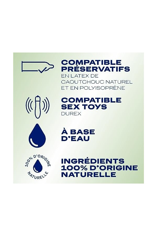 Durex - Gel Lubrifiant 100% dorigine Naturelle - Formule Originale - 100ml