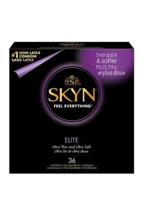 LifeStyles Skyn Elite Lot de 36 préservatifs en polyisoprène synthétique sans latex