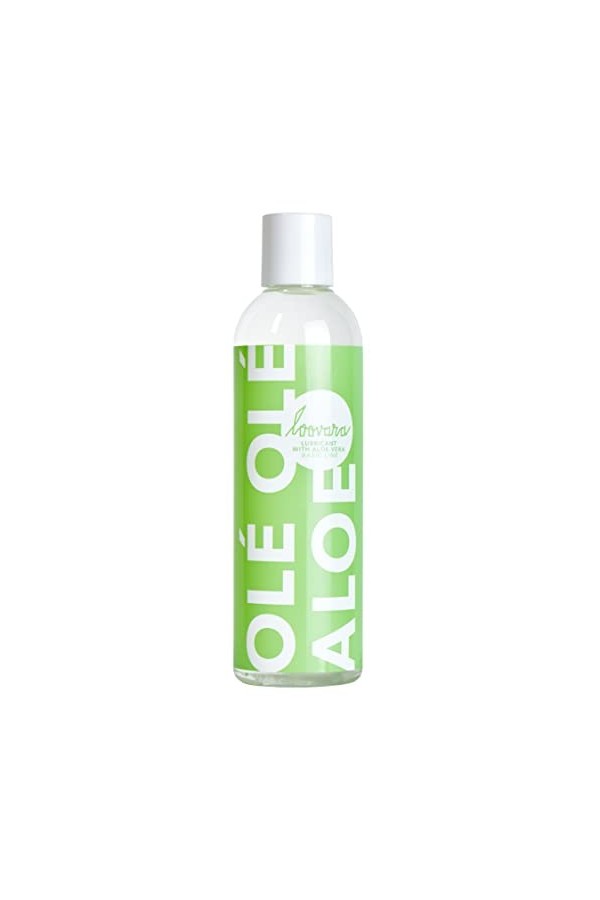 Loovara Lubrifiant pour la peau sensible 250 ml - OLE OLE ALOE - pH-optimisé, À base deau, avec laloe vera, Adapté à la flo
