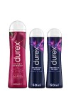 Durex - 2 Gel Lubrifiants Sexuels - 1 Gel Comestible Crazy Cherry 100ml - 1 Gel Lubrifiant Perfect Gliss 100ml