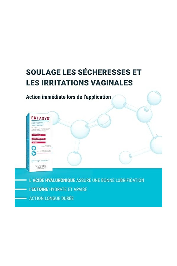 Densmore - Ektagyn - Gel Vaginal pour Atrophie Vaginale - Sècheresse, Irritation Intime - Lubrifiant Sexuel Intime - Ectoïne,