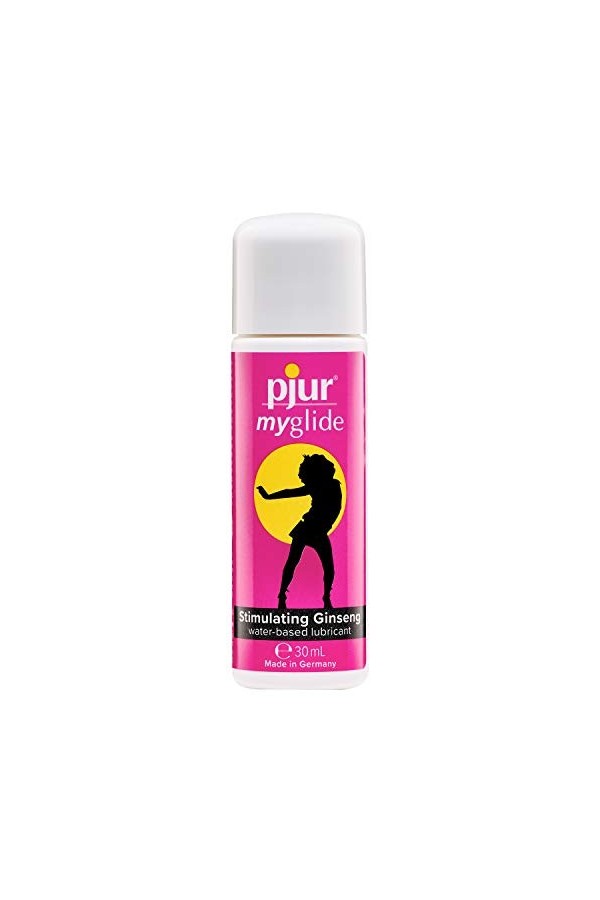 pjur myglide - Lubrifiant à base deau - au ginseng pour stimuler la femme - pour une expérience sexuelle pétillante 30ml 
