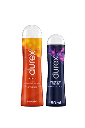 Durex Gels Lubrifiants Sexuels - Hot Chauffant Stimulant - Perfect Gliss Lubrifiant Anal 1 Gel Hot100 ml + 1 Gel Perfect Gli