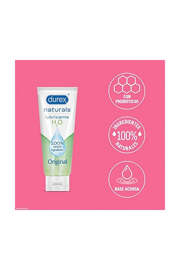 Durex Lubrifiant Naturel - Soins Intimes Gels - Lot de 2 x 100ml