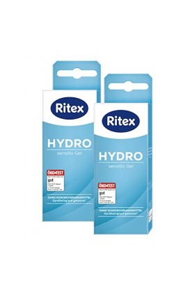 Ritex HYDRO Gel lubrifiant sensitive sans conservateurs - à base deau - Gynécologique testé - Fabriqué en Allemagne 2 x 50 