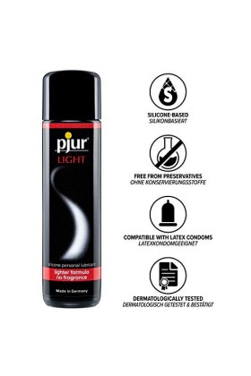 pjur LIGHT - Gel lubrifiant et de massage à base de silicone - Formule légère pour une lubrification extra longue durée 250m
