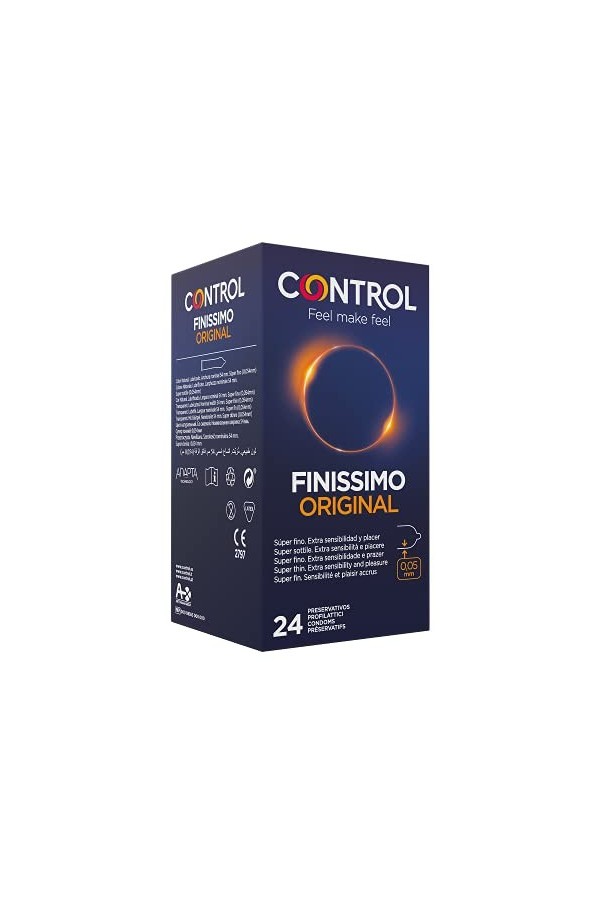 CONTROL feel make feel finissimo original, super fin sensibilité et plaisir accrus 24 préservatifs