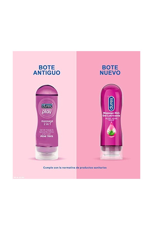 Durex Gel de Massage 2 en 1 à lAloe Vera 200 ml