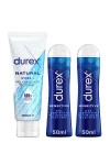 Durex - Lot de 3 Gels Lubrifiants Intimes - Lubrifiant Naturel Hydratant à lAcide Hyaluronique 100 ml - 2 x Gels Lubrifiants