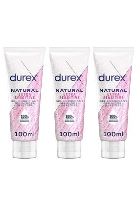 Durex - Gel Lubrifiant 100% dorigine Naturel – Extra Sensitive à lAloe Vera - 100ml 300 ml 