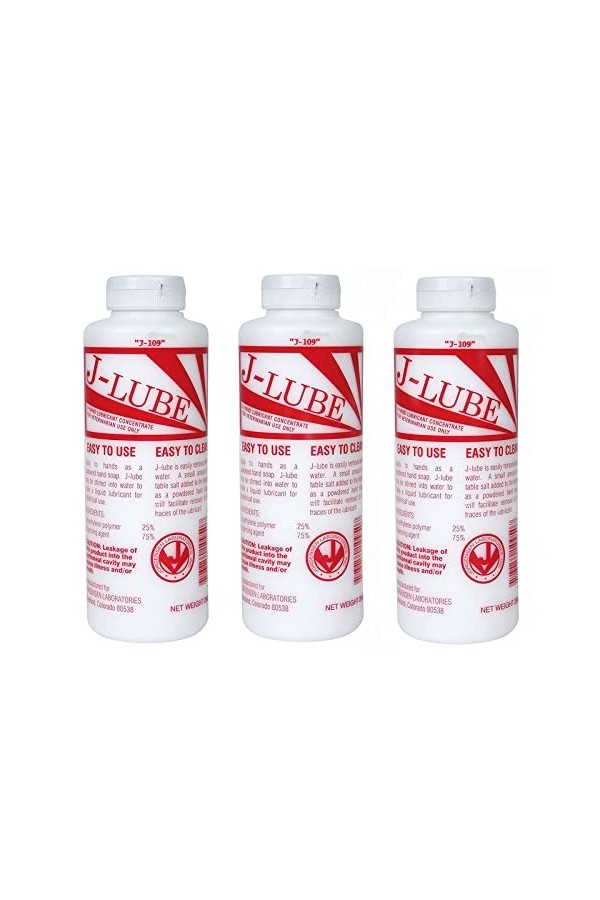 J-lube anal Sex, Fist Poudre Mélange deau anal Lubrifiant Personnel pour 6–8&nbsp;GAL 283,5&nbsp;gram Lubrifiant 3&nbsp;x 296&nbsp;ml/283,5&nbsp;gra