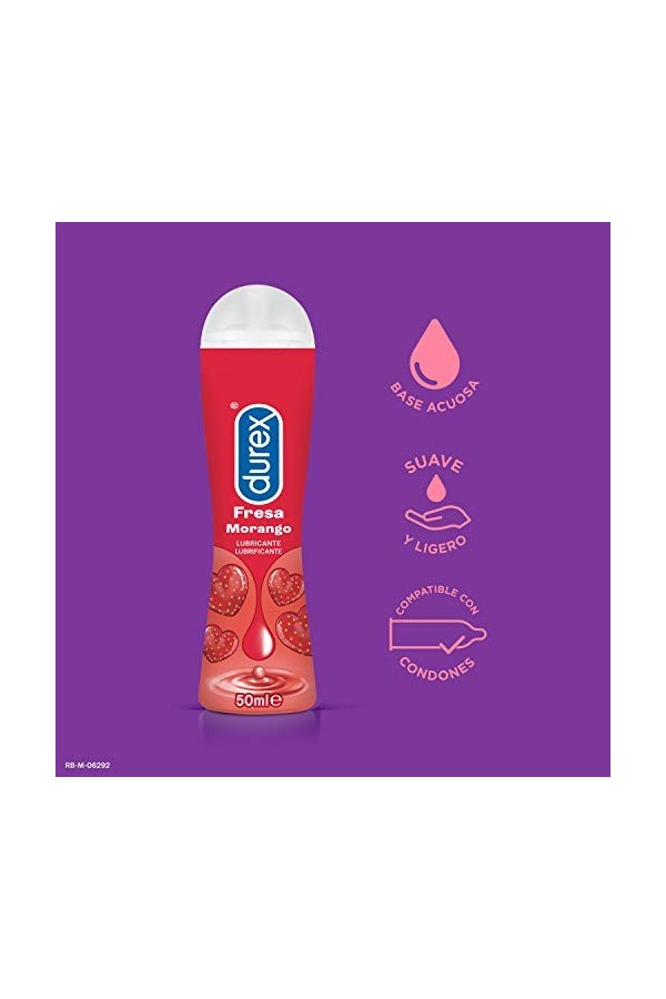 Durex Play Lubricante a base de agua Sabor Fresa 50 ml