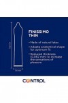 Control Préservatifs Finissimo Senso. Boîte Pack économise 24 préservatifs plus fins, plus de sensibilité, lubrifiés, sexe sû