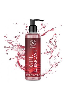 Gel Lubrifiant 200ml - Gel à Base deau - Lubrifiant doux pour couples - Parfum de Fraise - Gel Sensuel - Détente et Plaisir