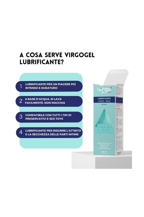 Virgostill Gel Lubrifiant pour relations intimes - Lubrifiant sexuel intime à base deau - 30 ml