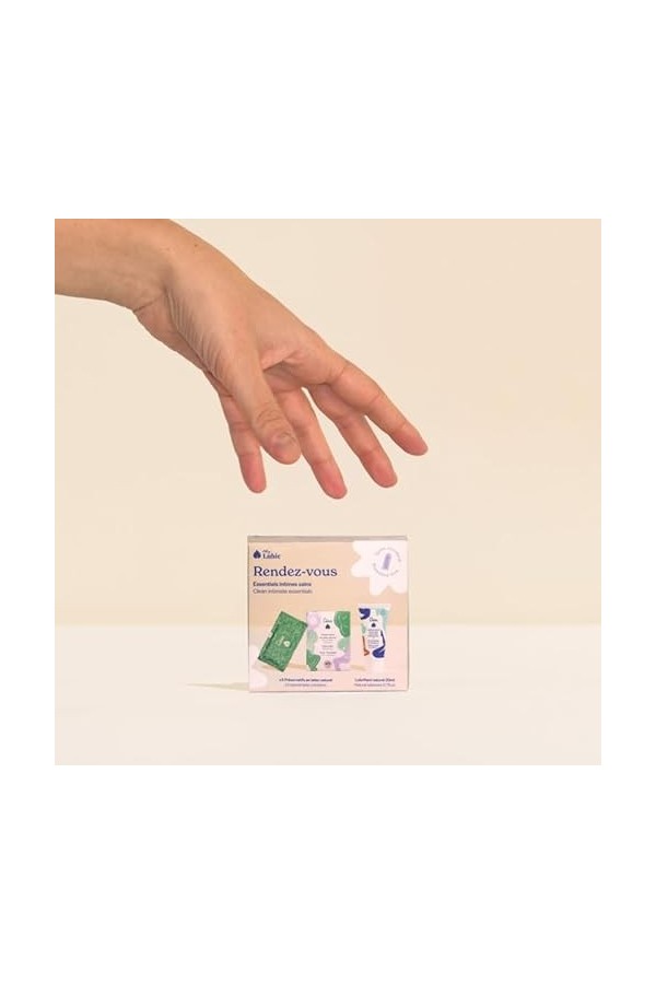 MY LUBIE - Kit Voyage Rendez-vous - Lubrifiant Naturel à Base dEau 20ml & 3 Préservatifs Ultra Fins Taille Standards - Coffr