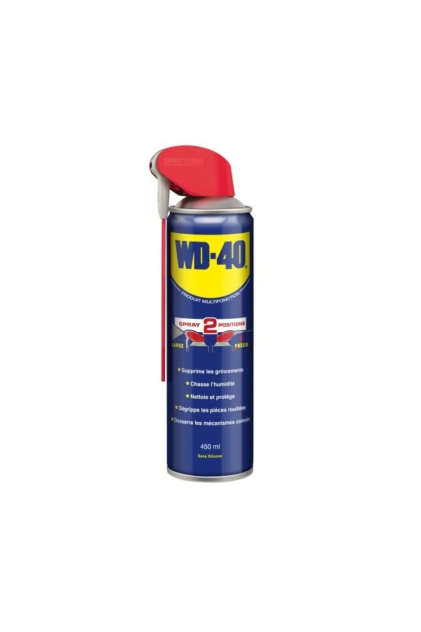 WD-40 • Produit Multifonction • Spray Double Position • Sans Silicone • 450 ml & Bike • Lubrifiant Chaîne Toutes Conditions •