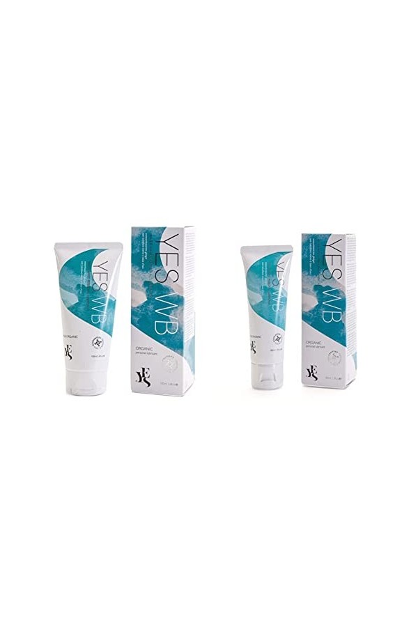Yes Water Based Personal Lubricant Transparent 100ml & WB organic water based natural personal lubricant, 50ml