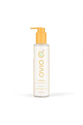 OVIO Tropical Lube - Lubrification personnelle aromatisée à base deau - avec fruit de la passion, mangue et goyave - Sans ca