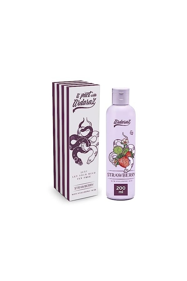 ARDARAZ Gel lubrifiant à base deau avec extrait de Fraise et Acide Hyaluronique. 200 ml