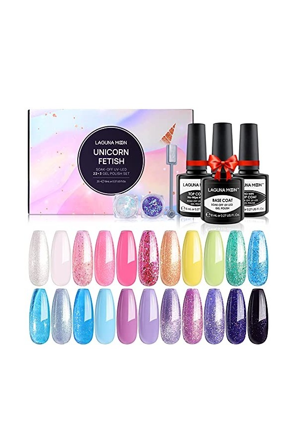 Lagunamoon Licorne Fetish Gel de vernis Set 25pcs 8ml