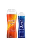 DUREX Lot de 2 Gels Lubrifiants Intimes - Gel De Massage Intime Ylang Ylang 200ml - Gel Lubrifiant Intime Sensitive 50ml