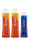 Durex - 3 Gels Lubrifiants Sexuels - 2 x Gels Comestibles Hot 100ml - 1 x Gel Intime Sensitive 50ml