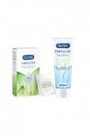 Durex - Lot de Préservatifs fin et lubrifiés à base deau Natural x10 - Gel Lubrifiant Naturel Acide Hyaluronique Hydra + 100