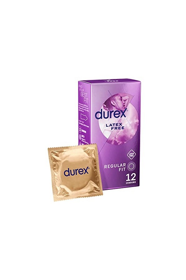 Durex Lot de 12 préservatifs sans latex