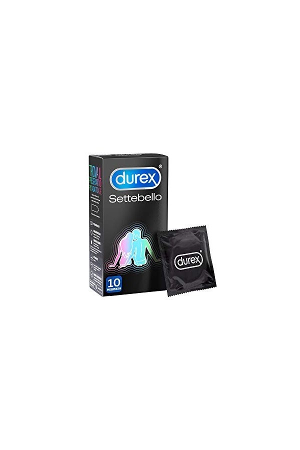 Durex Préservatifs longue durée Settebello, 10 prophylactiques