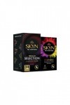 SKYN Sélection 34 Préservatifs + SKYN 5 Senses 5 Préservatifs - Muti-Sensations : Ultra-fin, perlé, saveur cocktail, chauf