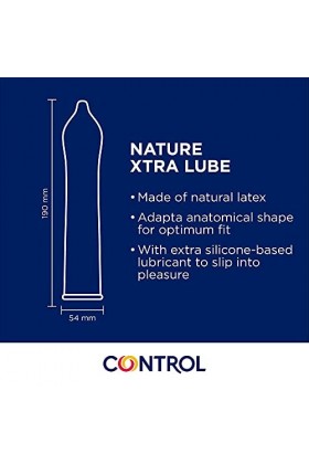 CONTROL Xtra Lube Lot de 24 préservatifs extra humidifiés