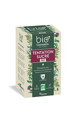 BioConseils - Infusion bio régulation sucre - fenugrec myrtille eucalyptus bardane olivier - 20 sachets