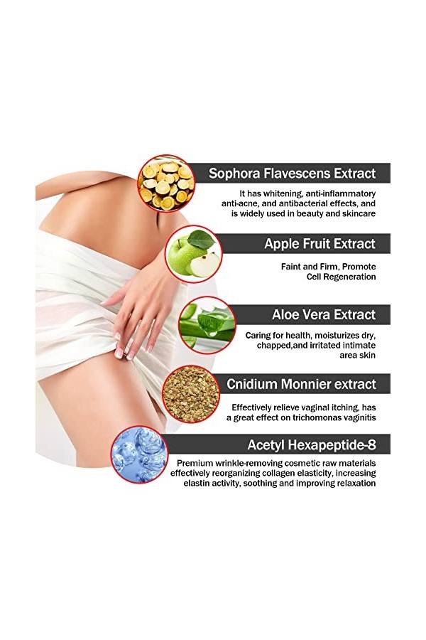 Gel de resserrement vaginal, Complexe de soulagement vierge, Supplément hydratant féminin pour femmes - 3 pcs