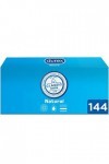 Durex Préservatifs Natural Slim Fit pour confort et sécurité, 144 préservatifs petite taille