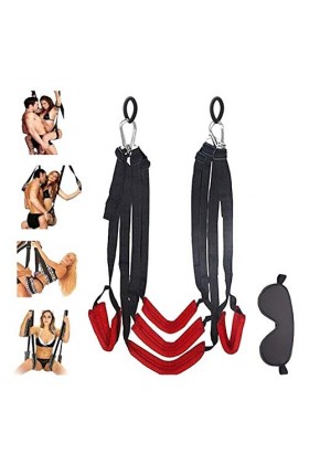 WJE Balançoire de sexe Kit de balançoire intérieure SM de sexe de couple doux et confortable 360 Spining Hanging Room Massage