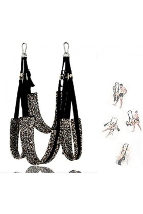 Porte battante avec siège-Une écharpe damour Sexy pour Couples Adultes, avec bandoulière réglable imprimé léopard 