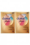Durex - Lot de 40 Préservatifs Nude - Sensation Peau Contre Peau 40 Préservatifs 