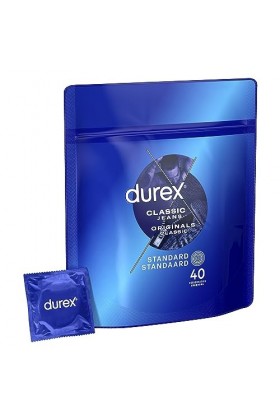 Durex Classic Jeans - 40 Préservatifs - Confort et Confiance